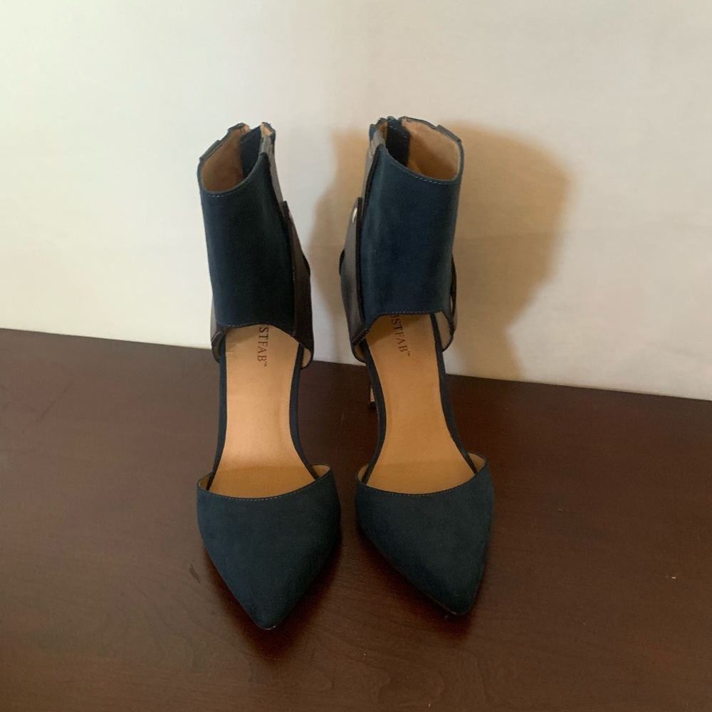 JustFab Daras Teal/Brown high heel shoes Sz. 8.5